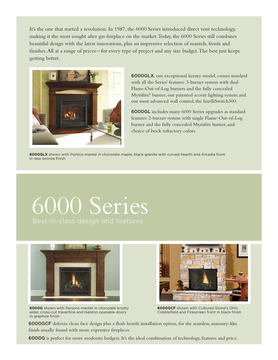 6000 series, Best-in-class design and features | Hearth and Home Technologies 6000 Series User Manual | Page 3 / 8