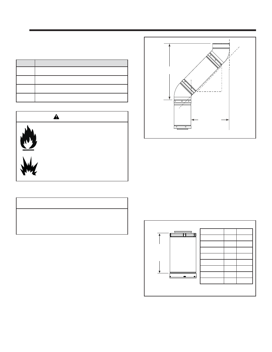 Caution, Vent information and diagrams, Warning | Hearth and Home Technologies Cyclone-BC User Manual | Page 12 / 48
