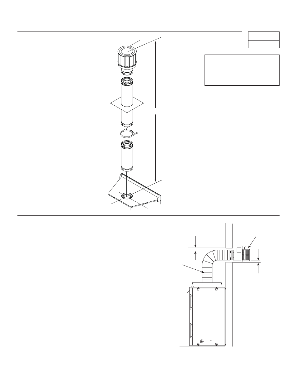 Top vent - vertical termination no elbow, Flex vent | Hearth and Home Technologies Cyclone-BC User Manual | Page 15 / 48