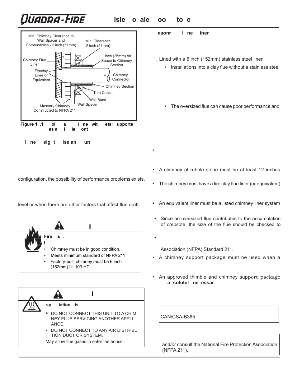 Isle o ale oo to e | Hearth and Home Technologies QUADRA-FIRE 823-0170 - MBK User Manual | Page 16 / 40