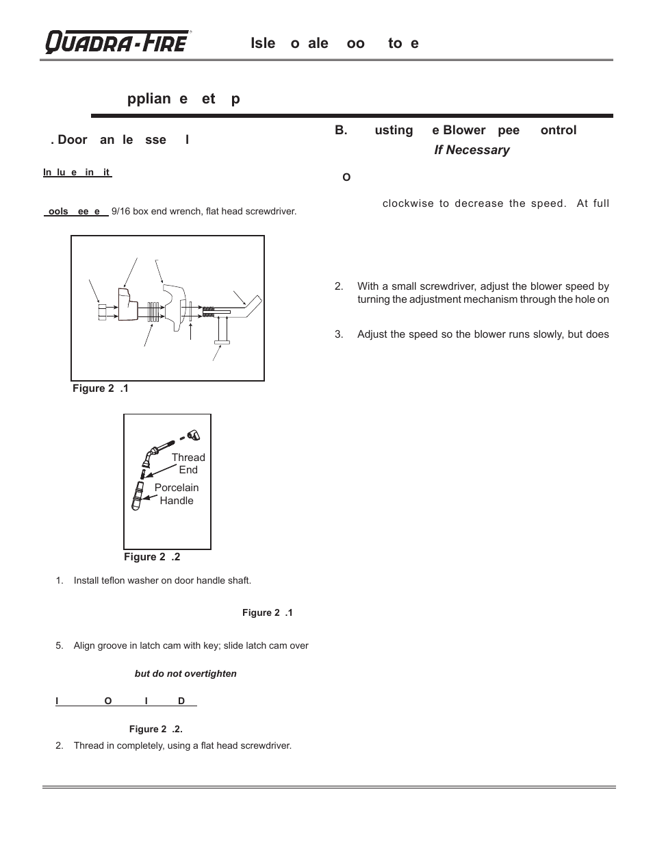 Isle o ale oo to e pplian e et p | Hearth and Home Technologies QUADRA-FIRE 823-0170 - MBK User Manual | Page 20 / 40