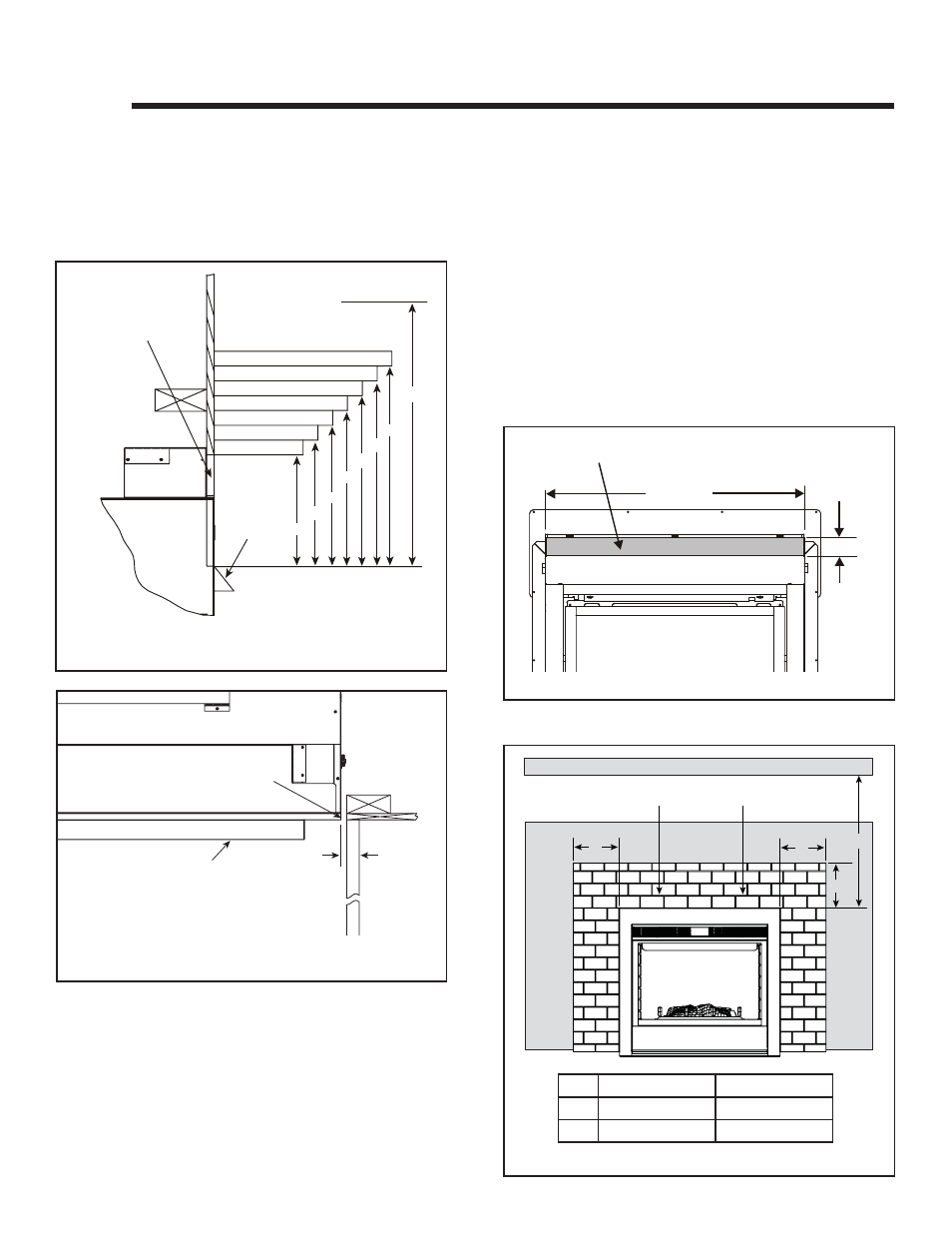 Finishing, A. mantel and wall projections, B. facing material | Hearth and Home Technologies Indoor/Outdoor Gas Fireplace Twilight-II-B User Manual | Page 30 / 44