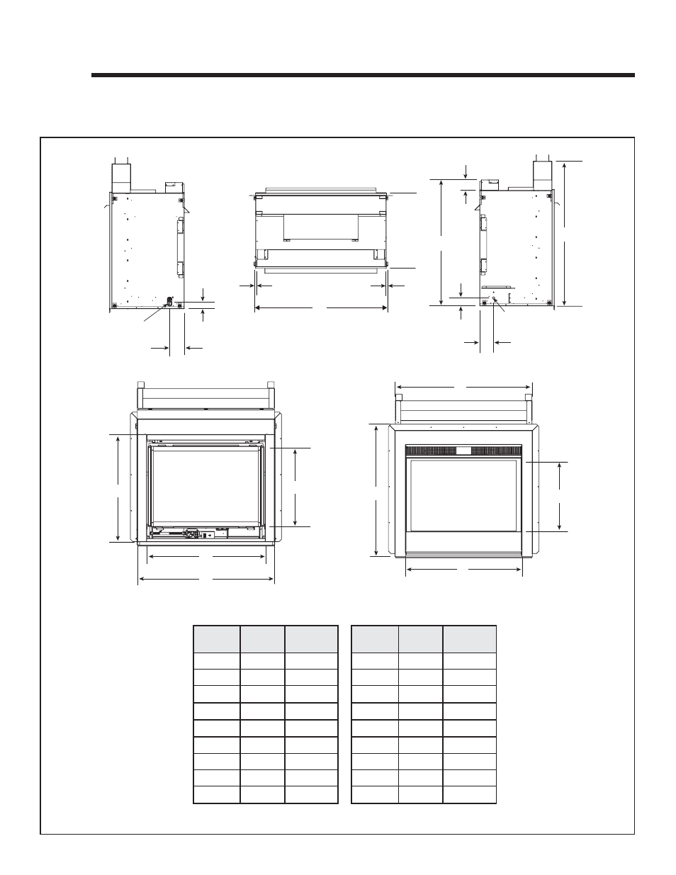 Reference materials, A. appliance dimension diagram | Hearth and Home Technologies Indoor/Outdoor Gas Fireplace Twilight-II-B User Manual | Page 40 / 44