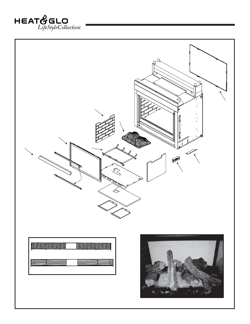 Twilight-ii-b, Log set assembly | Hearth and Home Technologies Indoor/Outdoor Gas Fireplace Twilight-II-B User Manual | Page 41 / 44