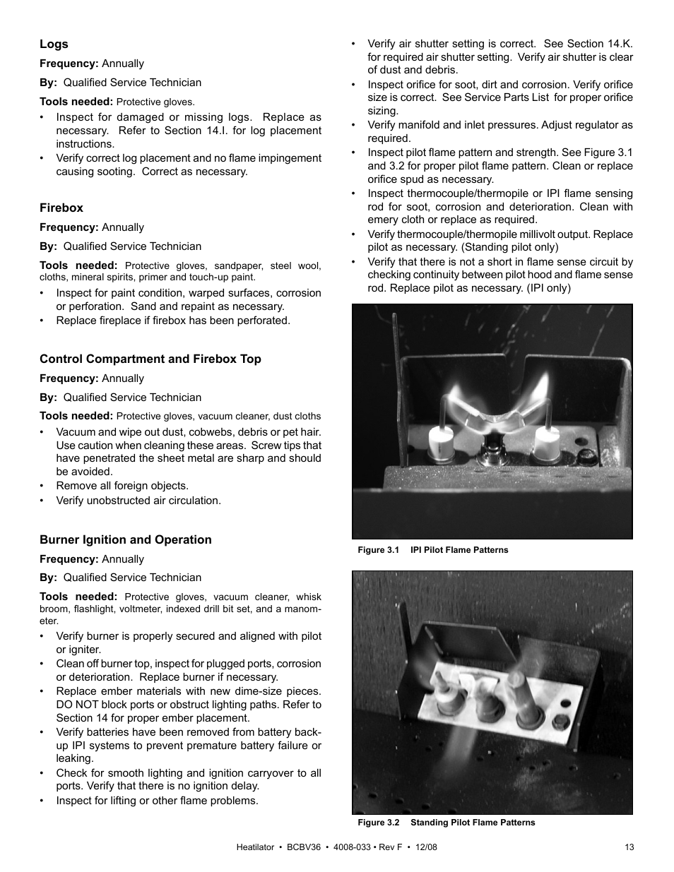 Hearth and Home Technologies BCBV36I User Manual | Page 13 / 44
