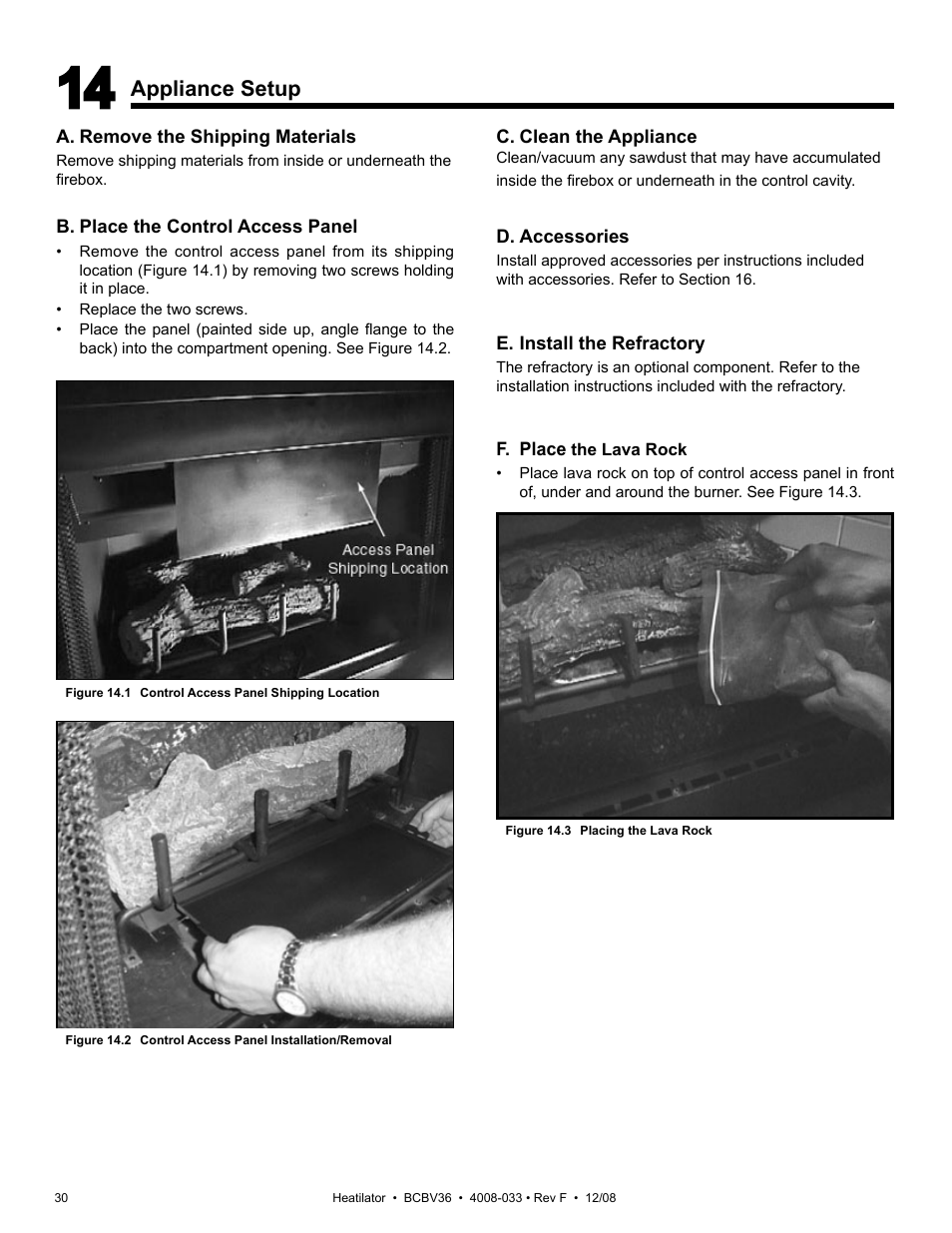 Hearth and Home Technologies BCBV36I User Manual | Page 30 / 44