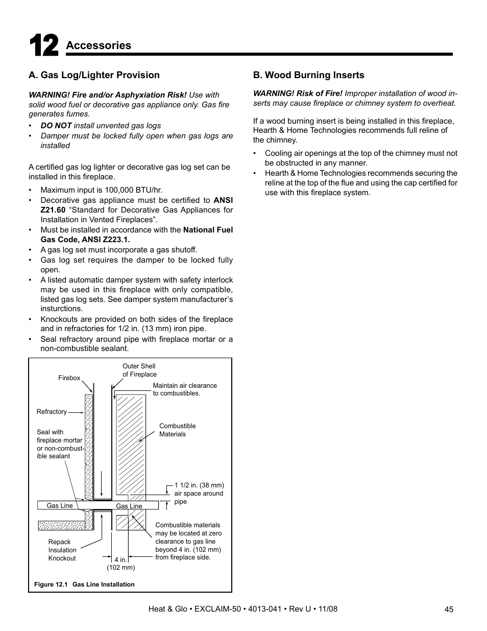 Accessories | Hearth and Home Technologies EXCLAIM-50 User Manual | Page 45 / 52