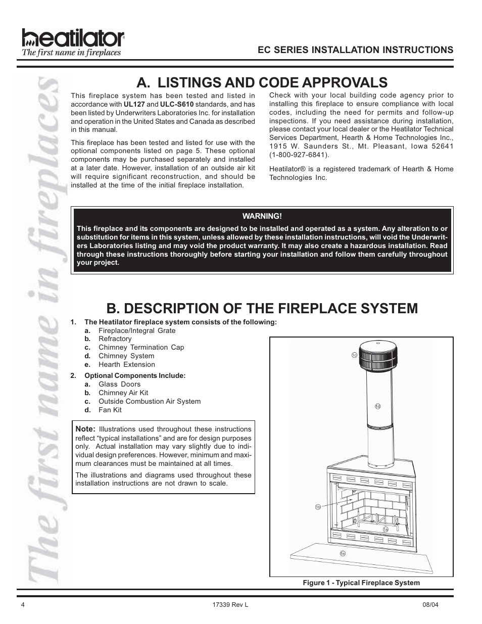 Hearth and Home Technologies EC36 User Manual | Page 4 / 32