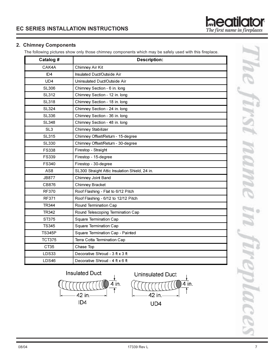 Ec series installation instructions | Hearth and Home Technologies EC36 User Manual | Page 7 / 32