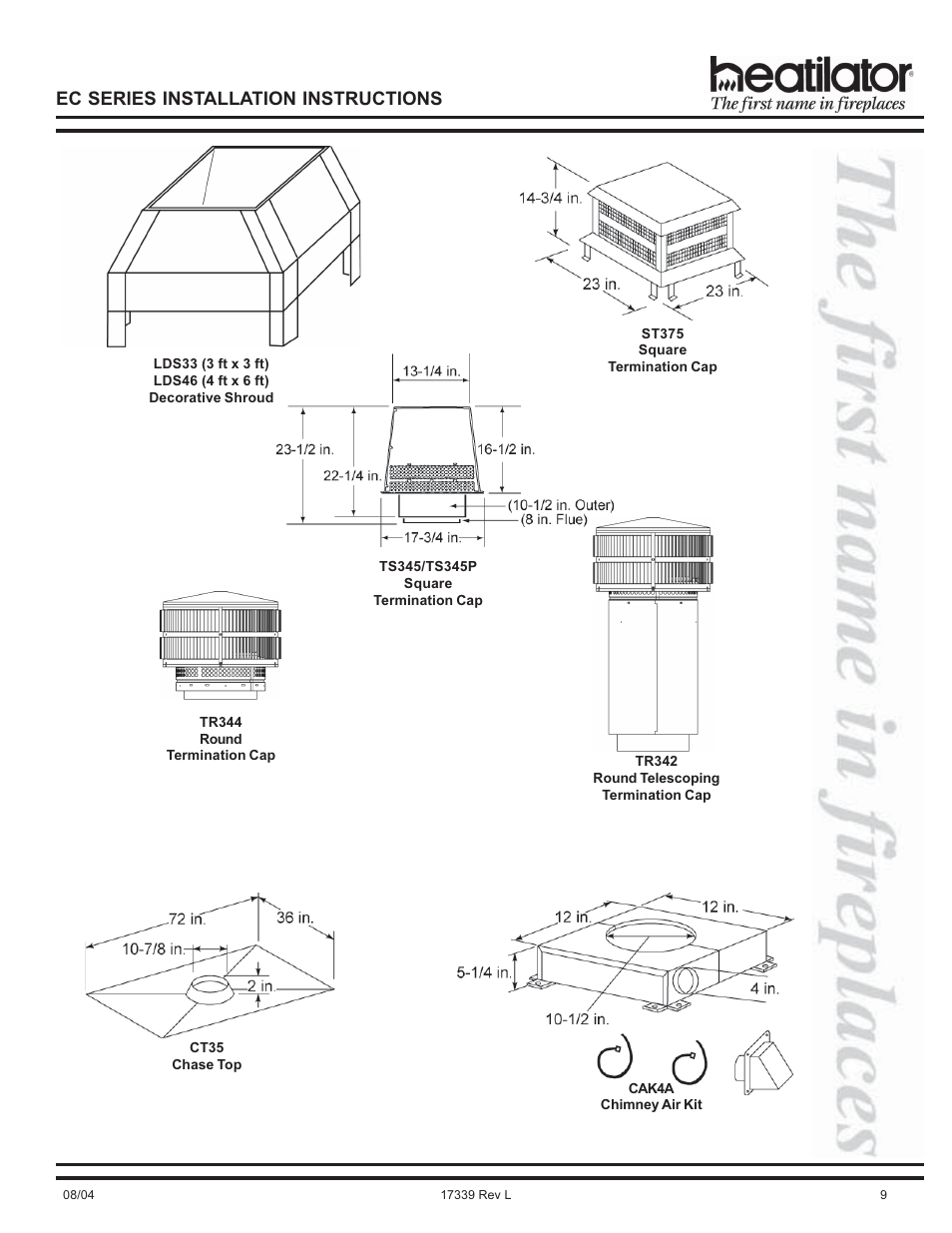 Ec series installation instructions | Hearth and Home Technologies EC36 User Manual | Page 9 / 32
