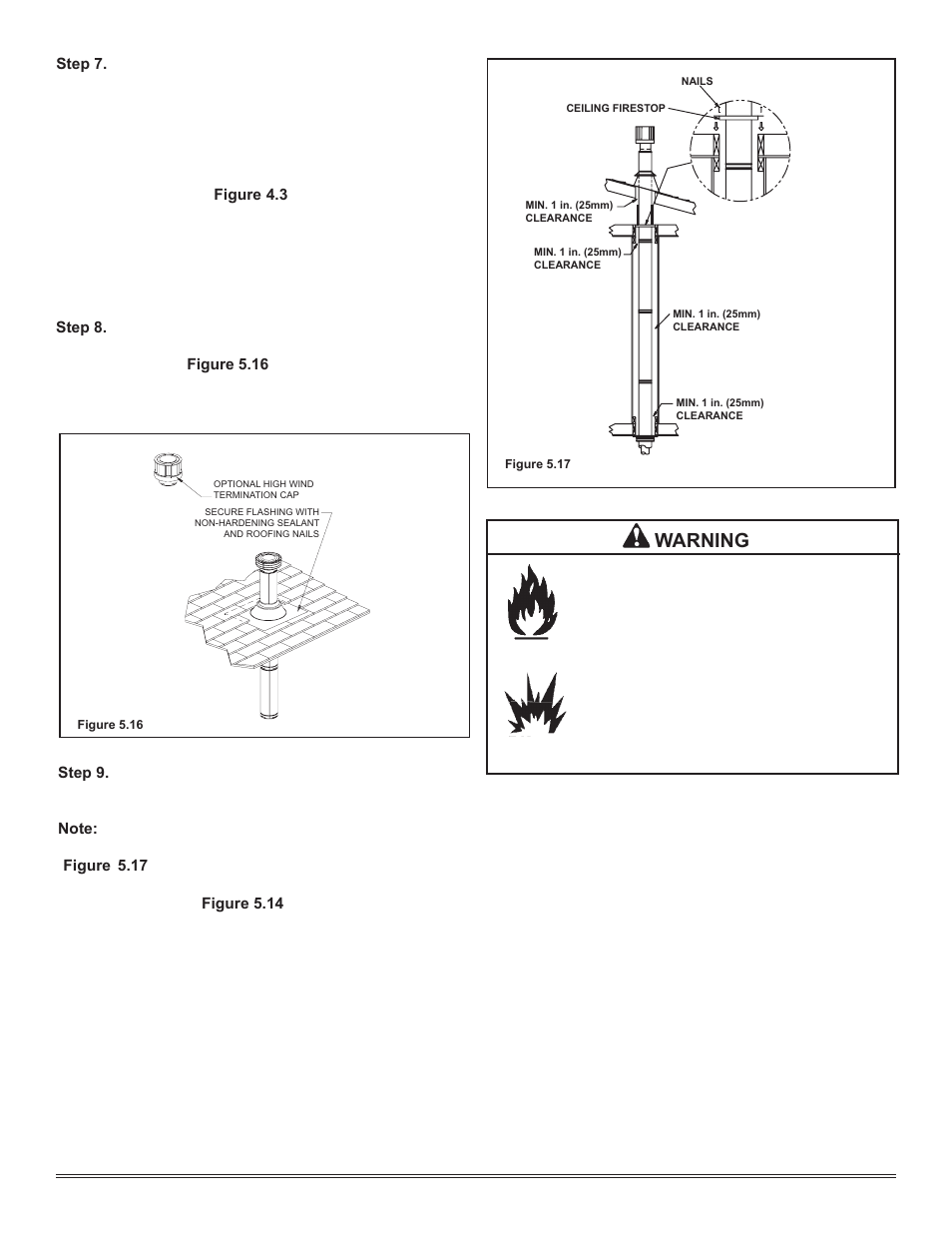 Warning | Hearth and Home Technologies Direct Vent Gas Appliance COLBAY-FS-B User Manual | Page 17 / 49