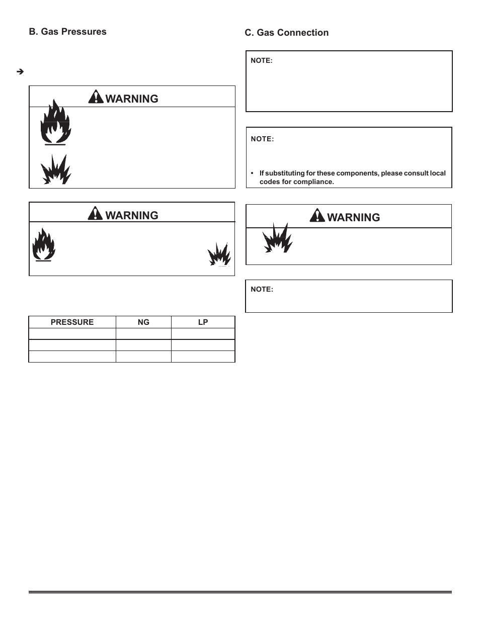 Warning | Hearth and Home Technologies Direct Vent Gas Appliance COLBAY-FS-B User Manual | Page 24 / 49