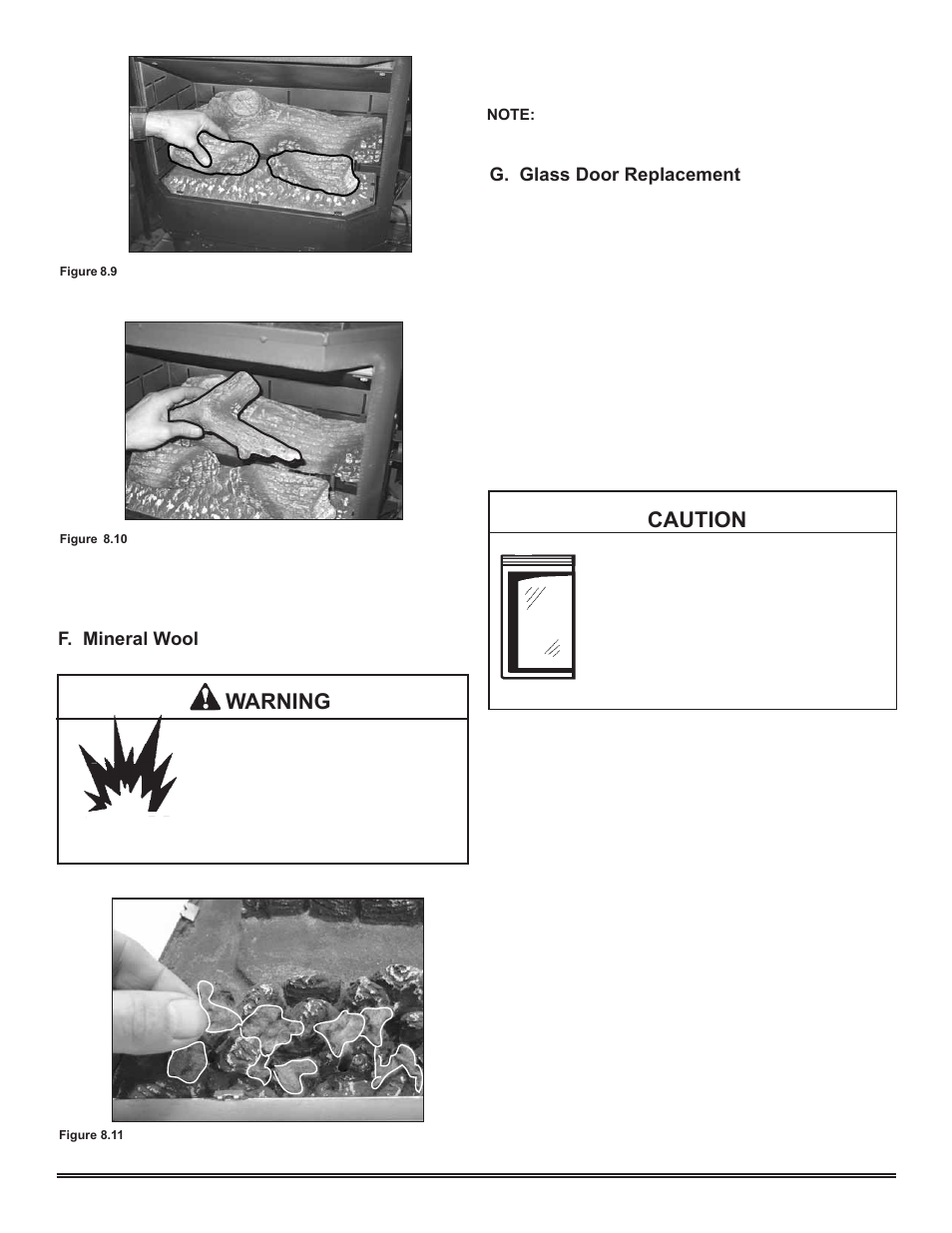 Warning, Caution | Hearth and Home Technologies Direct Vent Gas Appliance COLBAY-FS-B User Manual | Page 30 / 49