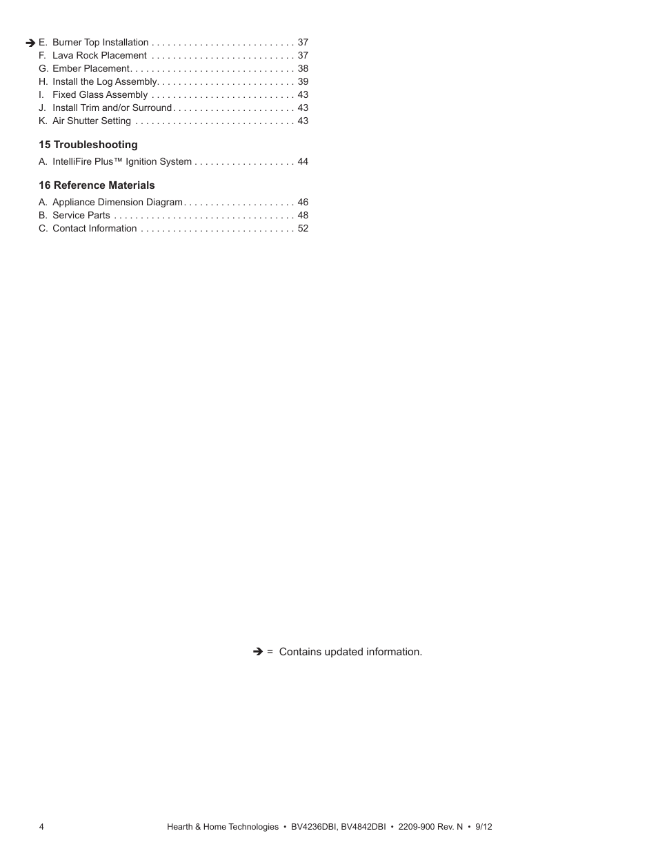 Hearth and Home Technologies Hearth&Home Fireplace BV4236DBI User Manual | Page 4 / 52