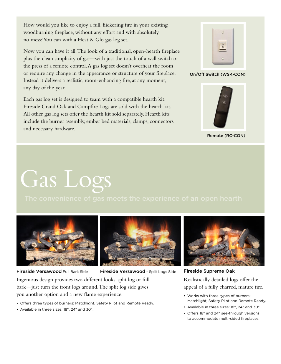 Gas logs | Hearth and Home Technologies Gas Logs User Manual | Page 3 / 4