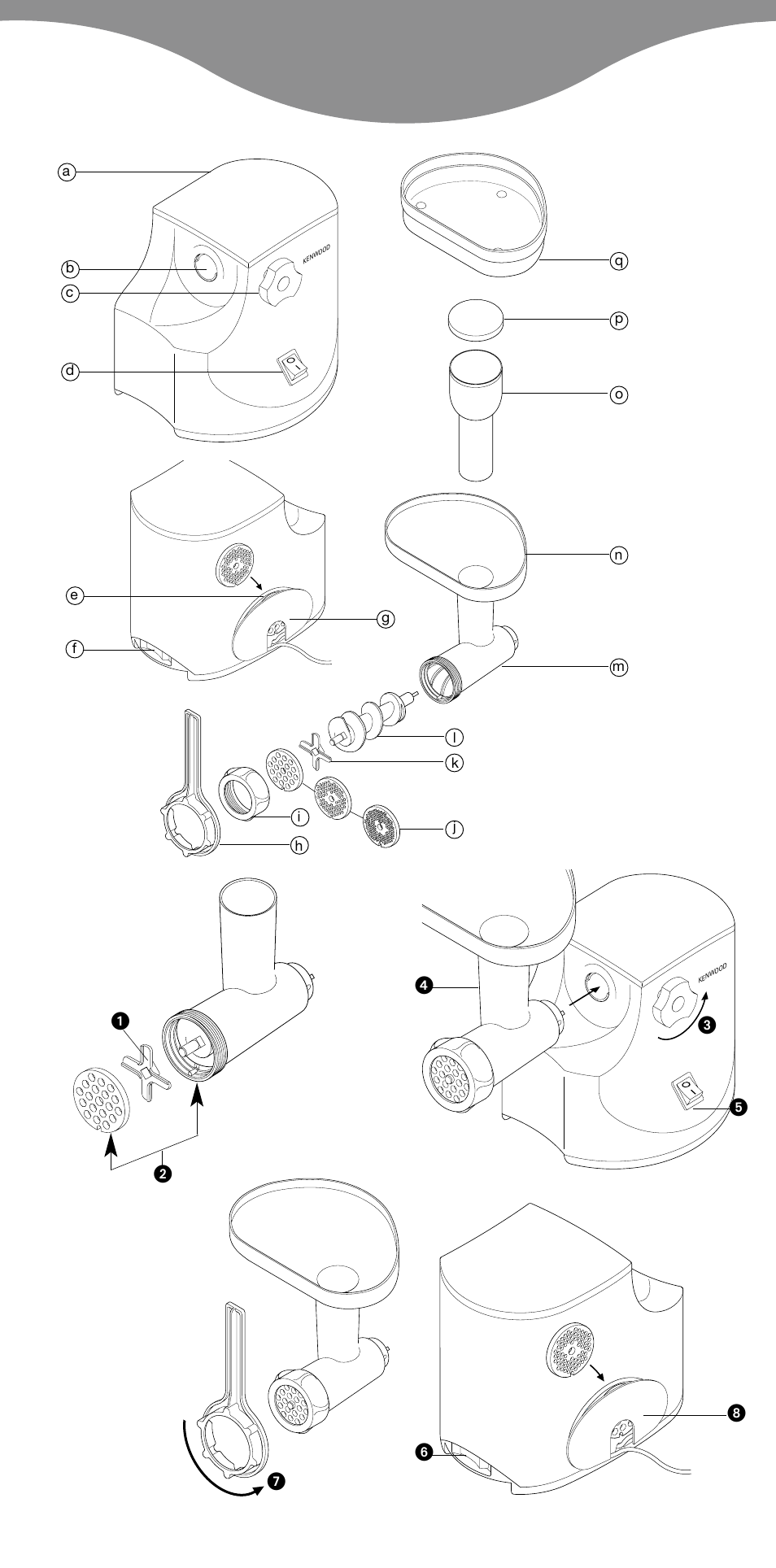 ᕡᕨ ᕧ, ᕣᕤ ᕢ | Kenwood MG470 User Manual | Page 6 / 76