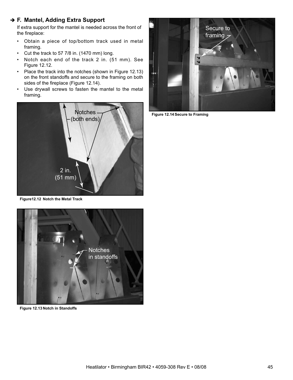 Hearth and Home Technologies BIR42 User Manual | Page 45 / 56