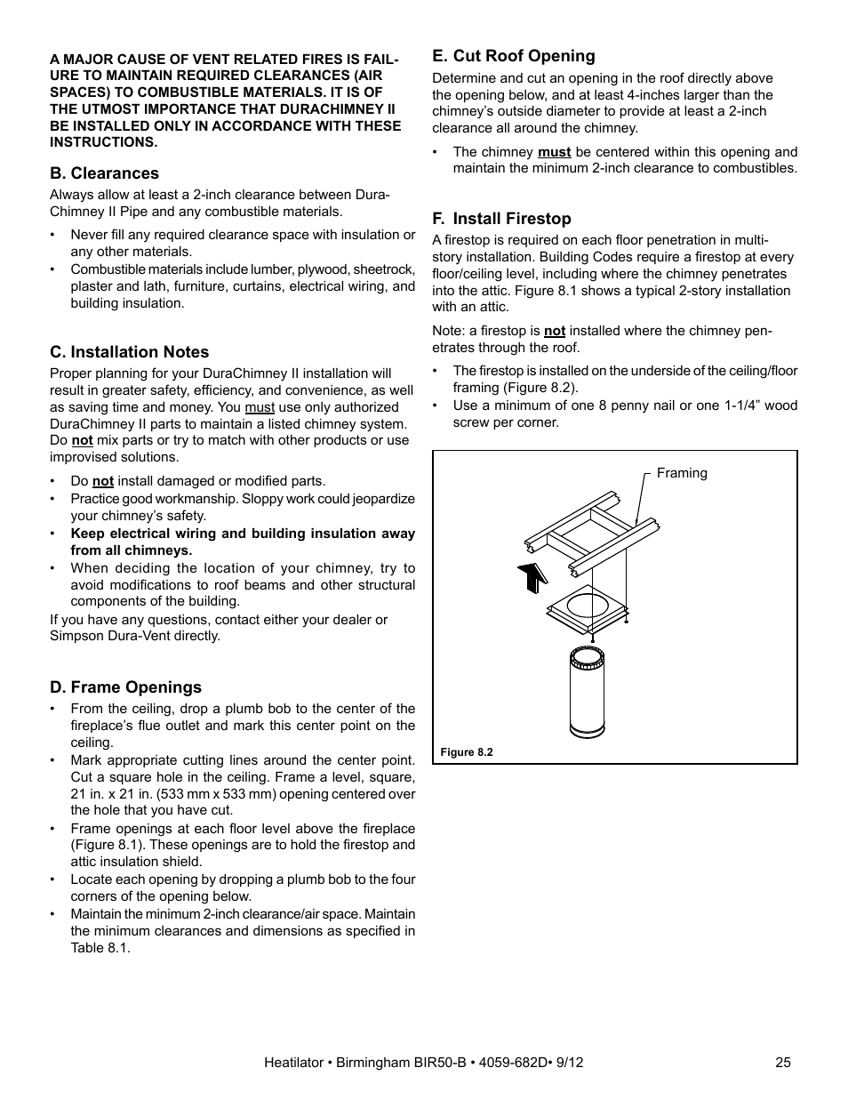 Hearth and Home Technologies BIR50-B User Manual | Page 25 / 50