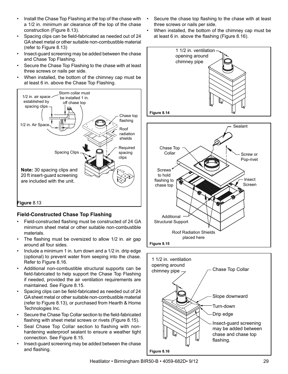 Hearth and Home Technologies BIR50-B User Manual | Page 29 / 50