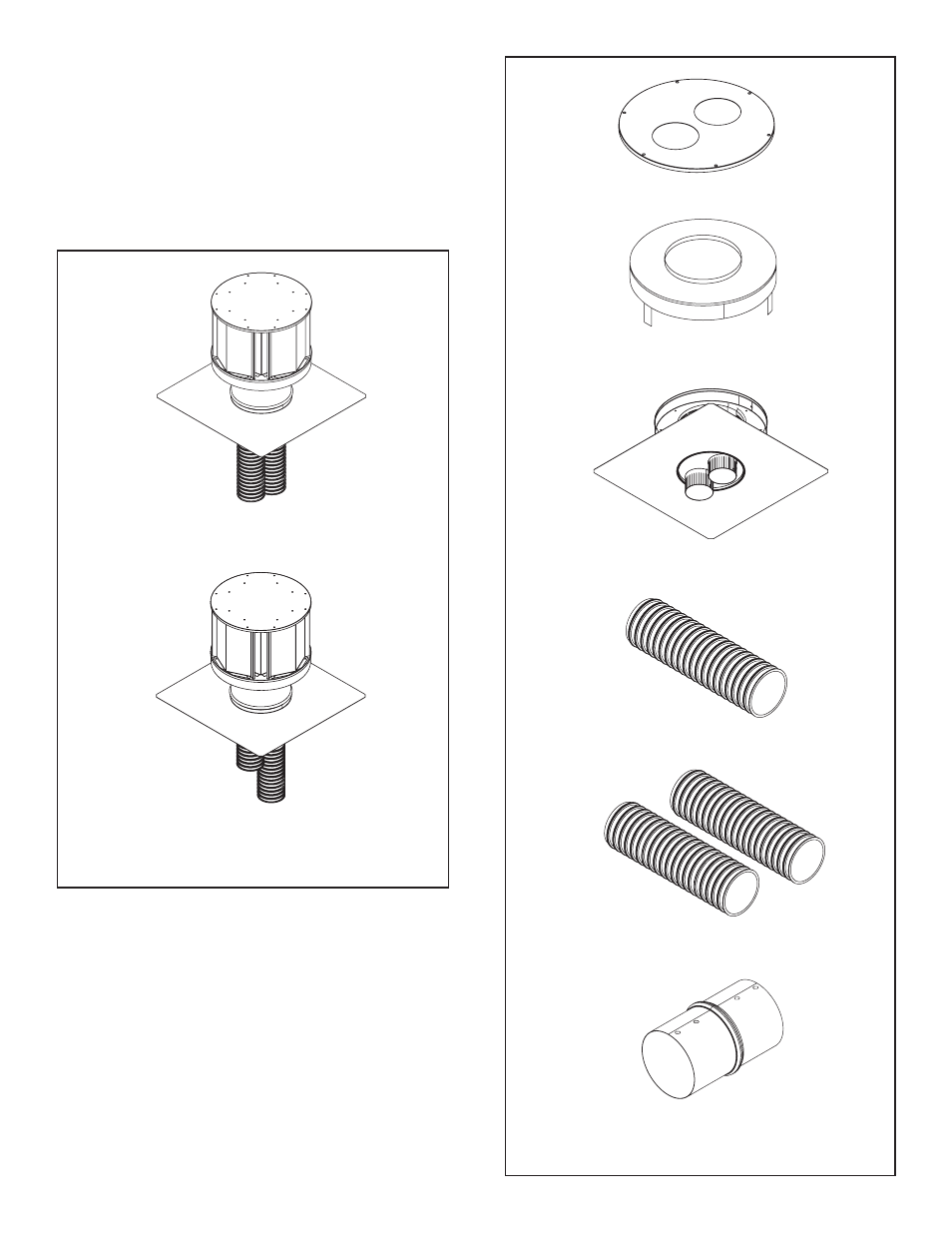 B. vent kits components | Hearth and Home Technologies FireBrick Gas Insert ADI-ZCFB-S User Manual | Page 34 / 40