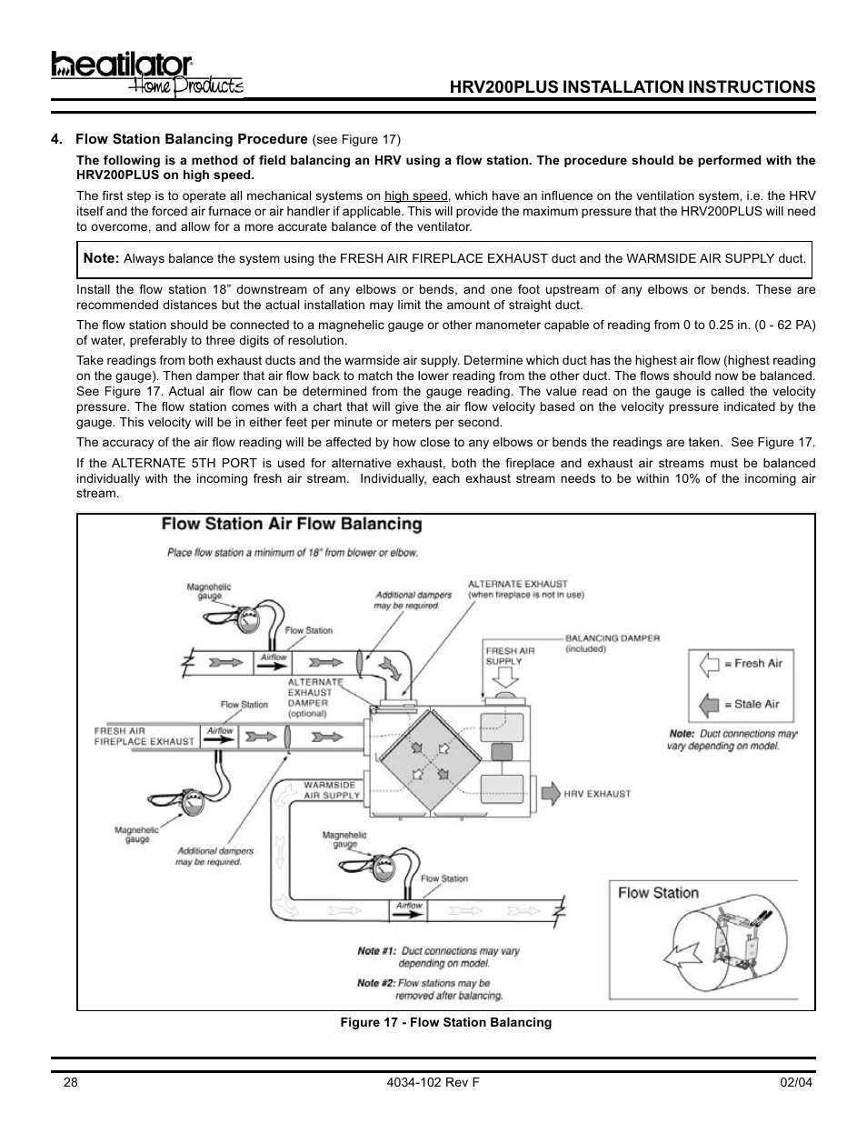 Hrv200plus installation instructions | Hearth and Home Technologies Heat Recovery Ventilator HRV200PLUS User Manual | Page 28 / 48