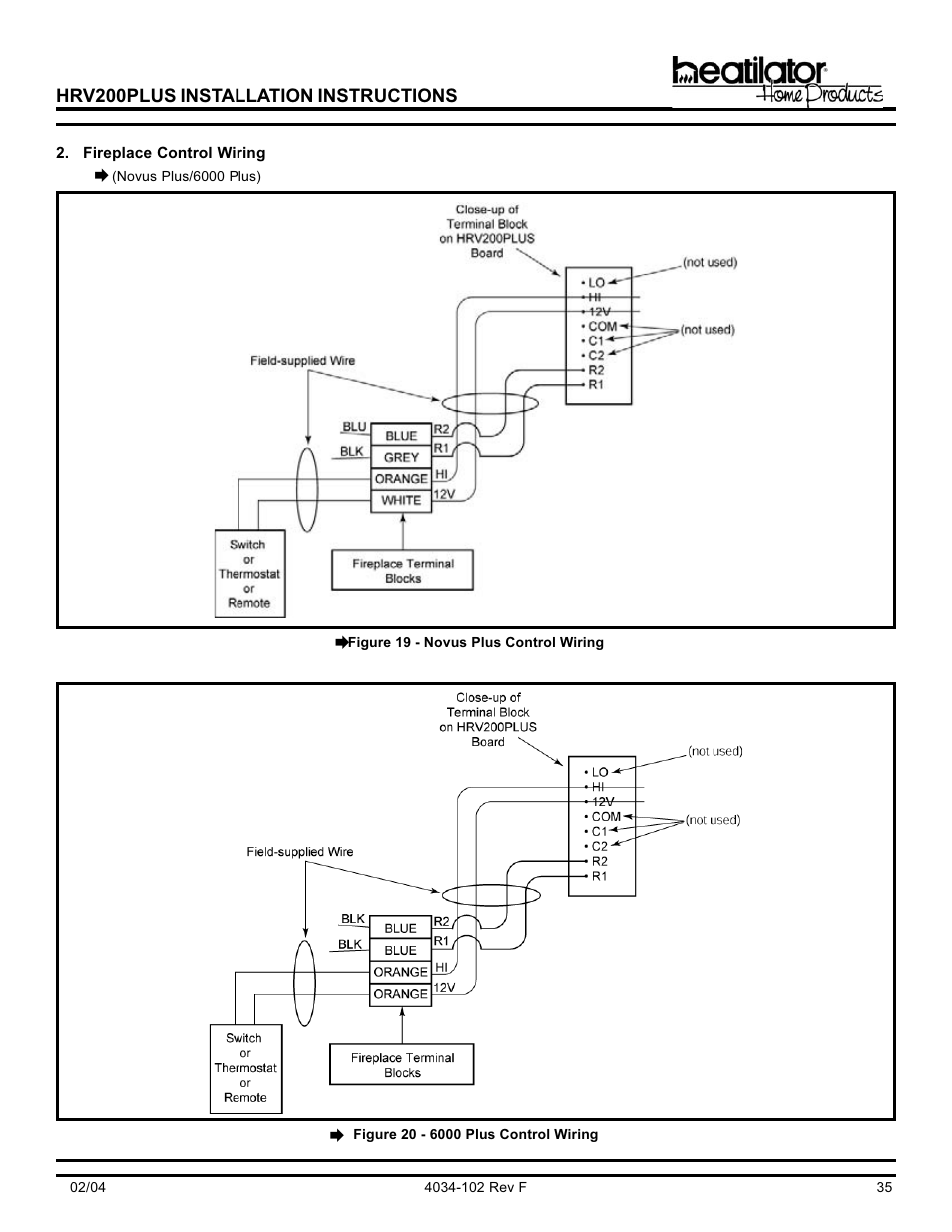 Hearth and Home Technologies Heat Recovery Ventilator HRV200PLUS User Manual | Page 35 / 48