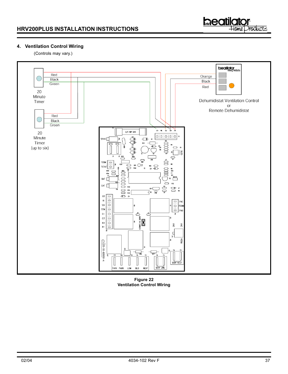 Hearth and Home Technologies Heat Recovery Ventilator HRV200PLUS User Manual | Page 37 / 48