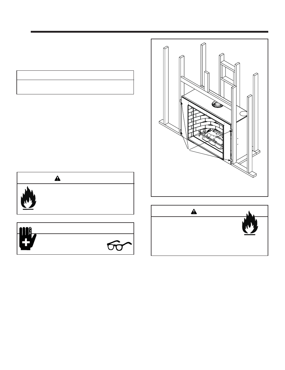 Appliance preparation caution, Caution, Warning | Hearth and Home Technologies ESCAPE-42DV User Manual | Page 20 / 57