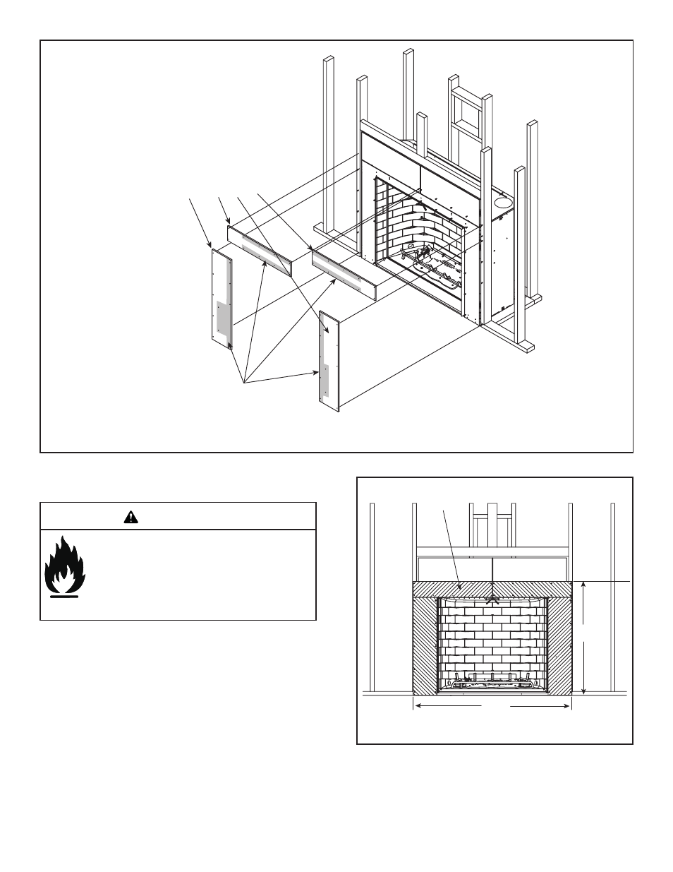 Warning, C. installing non-combustible facing material | Hearth and Home Technologies ESCAPE-42DV User Manual | Page 21 / 57