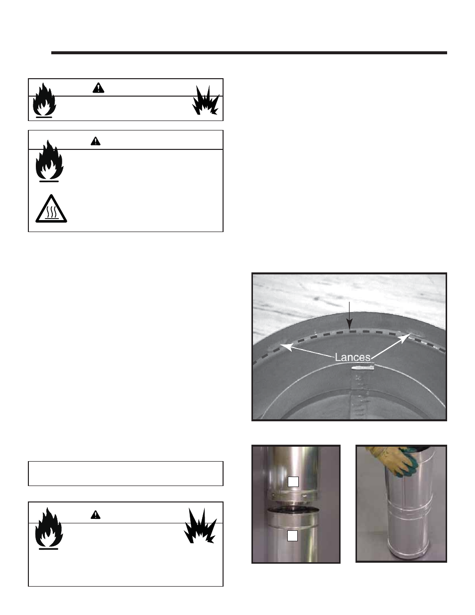 Installing vent pipe, Warning | Hearth and Home Technologies ESCAPE-42DV User Manual | Page 22 / 57