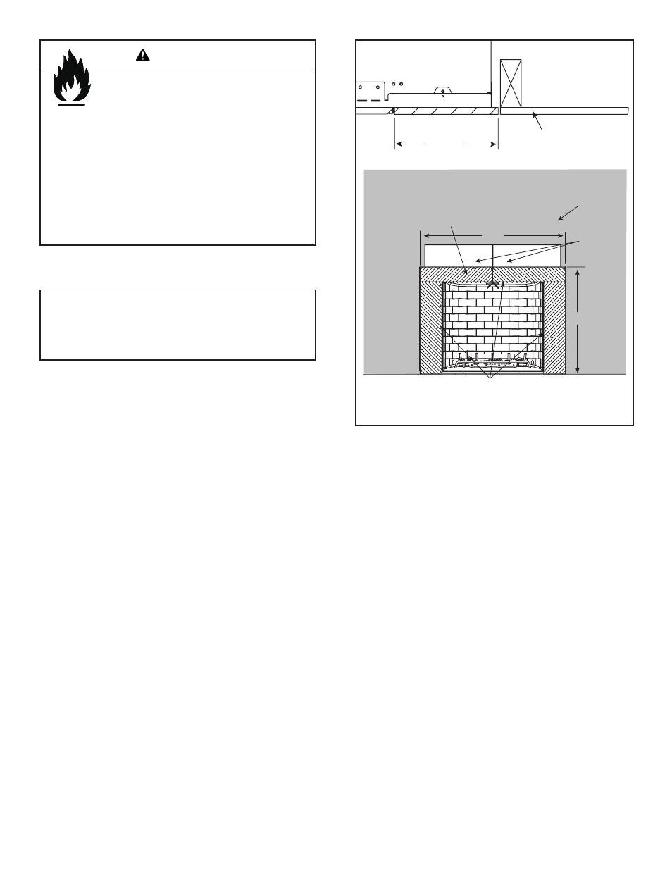 Warning, C. finishing materials requirements | Hearth and Home Technologies ESCAPE-42DV User Manual | Page 34 / 57