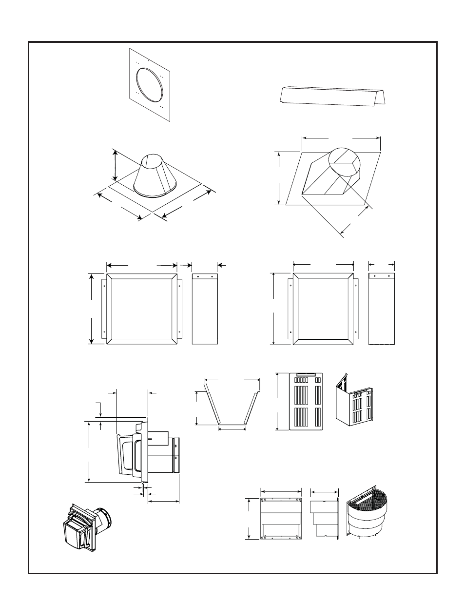 B. vent components diagrams (continued) | Hearth and Home Technologies ESCAPE-42DV User Manual | Page 51 / 57