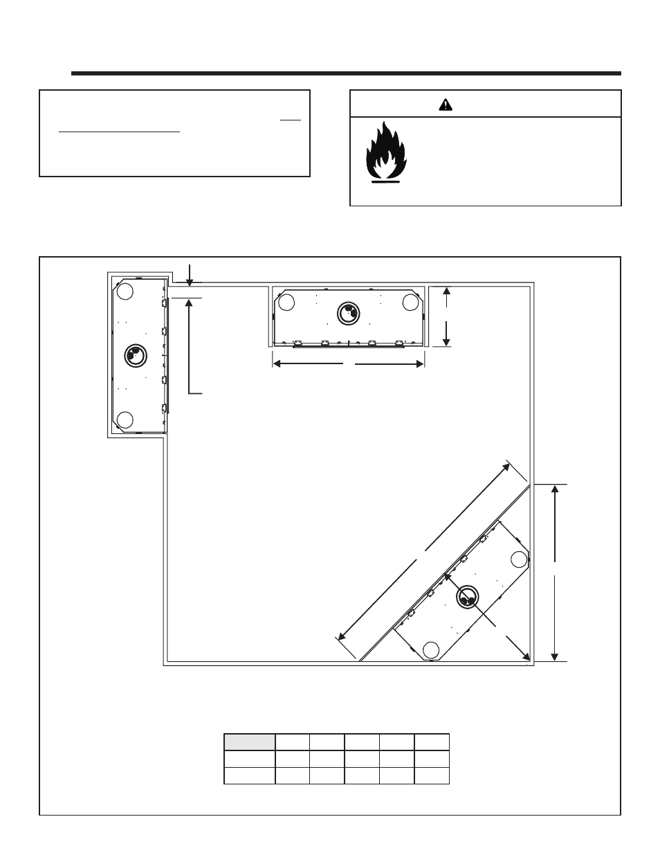 Framing and clearances, Warning | Hearth and Home Technologies ESCAPE-42DV User Manual | Page 8 / 57