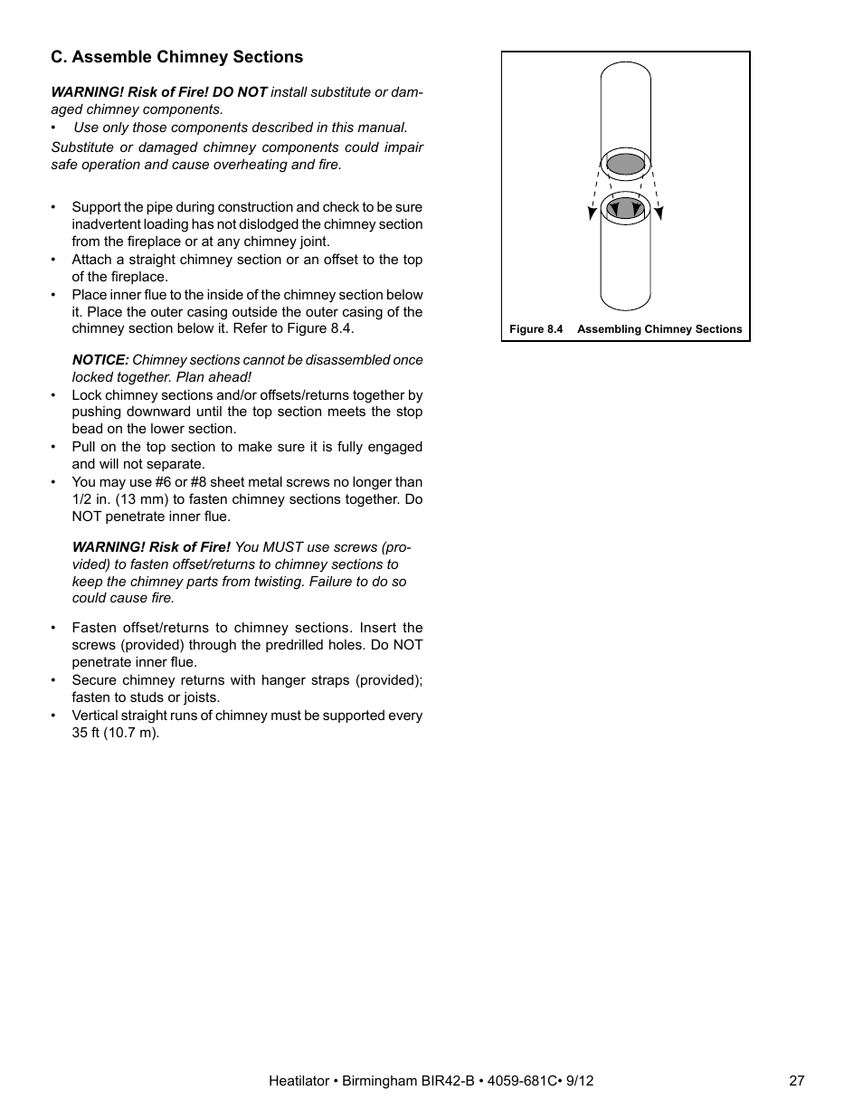 Hearth and Home Technologies BIR42-B User Manual | Page 27 / 55