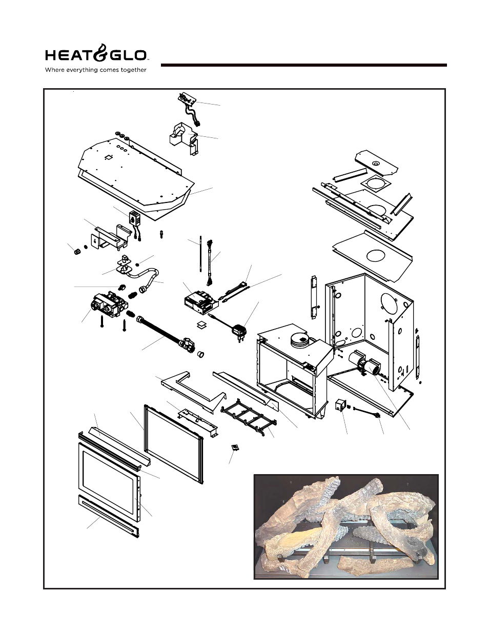 Section 4: replacement parts, Sl-550trsi-aue, Service parts | Hearth and Home Technologies SL-550TRSI-AUE User Manual | Page 37 / 40