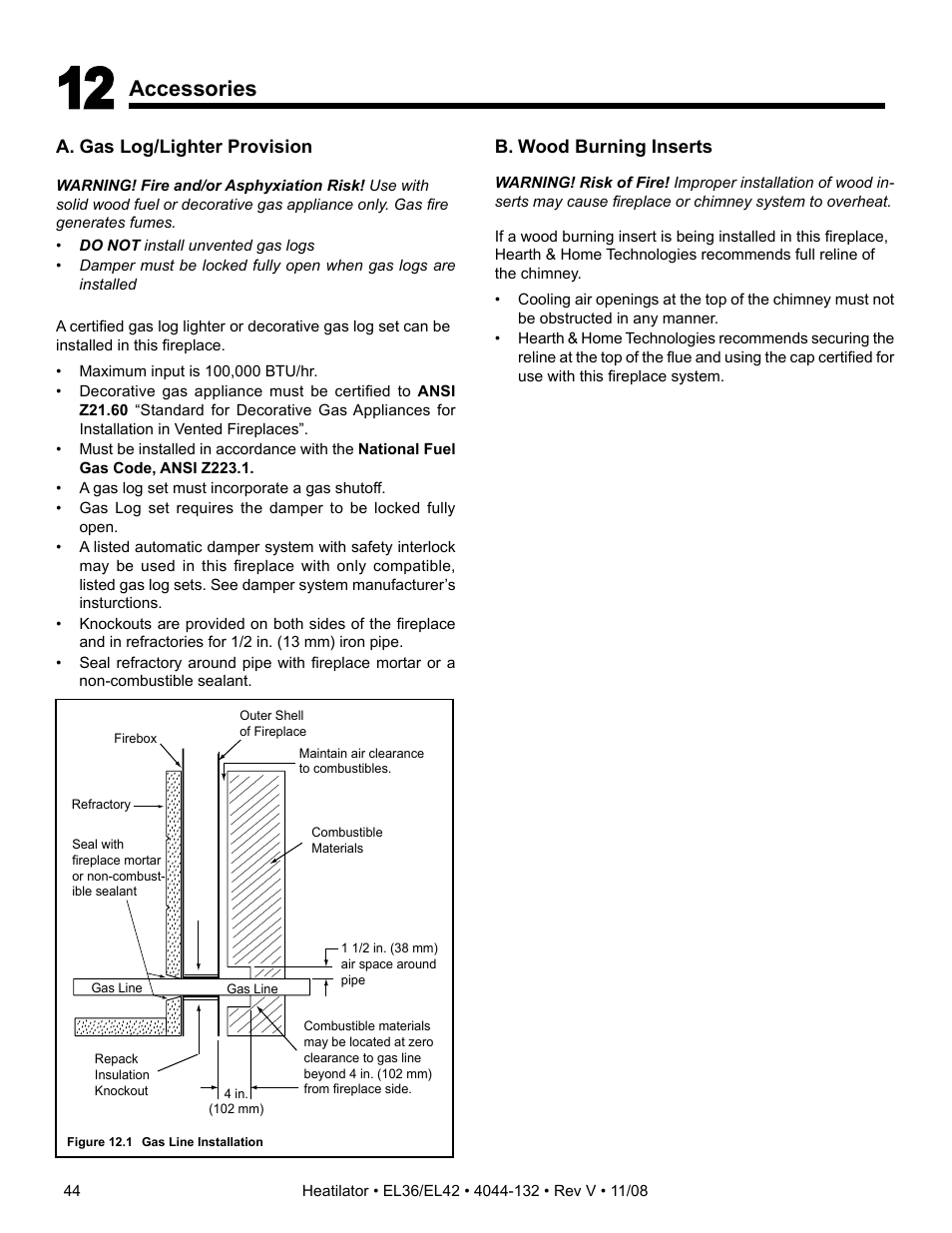 Accessories | Hearth and Home Technologies EL36 Series User Manual | Page 44 / 52