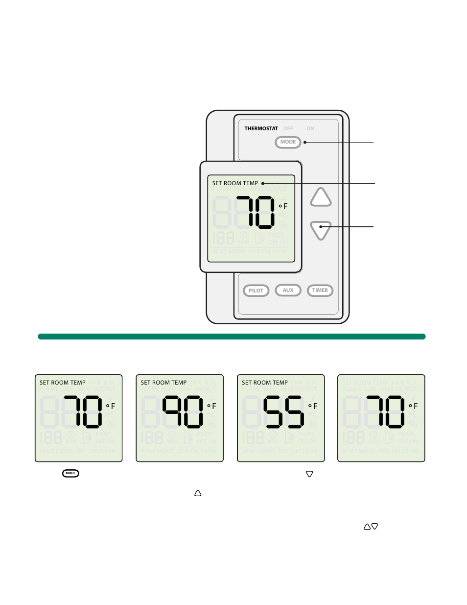 Wall control - wsk300, Control specifi cations, Function - room temperature settings | Wall control | Hearth and Home Technologies Multifunction Wall Control WSK300 User Manual | Page 12 / 16