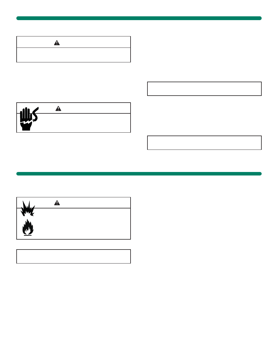 Caution warning, Warning | Hearth and Home Technologies Multifunction Wall Control WSK300 User Manual | Page 4 / 16