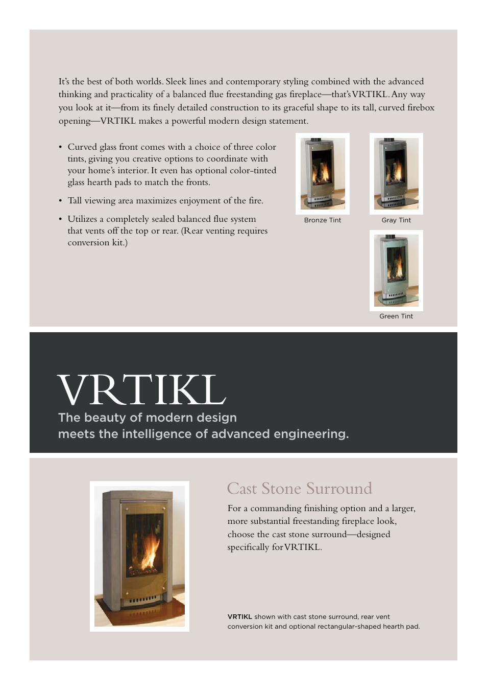 Vrtikl, Cast stone surround | Hearth and Home Technologies VRTIKL User Manual | Page 3 / 4
