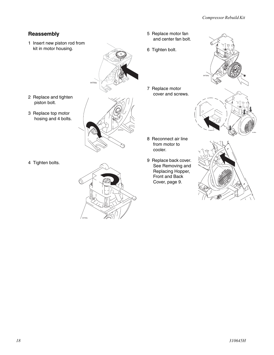 Reassembly | Healthyway 310645H User Manual | Page 18 / 36