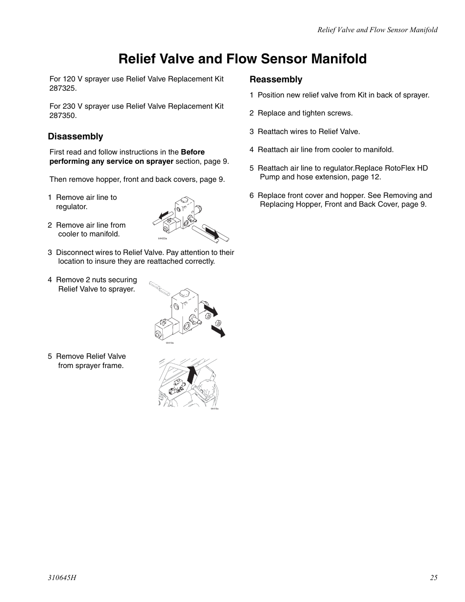 Relief valve and flow sensor manifold | Healthyway 310645H User Manual | Page 25 / 36