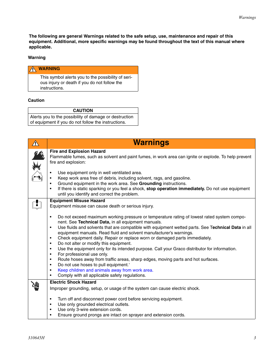 Warnings | Healthyway 310645H User Manual | Page 3 / 36