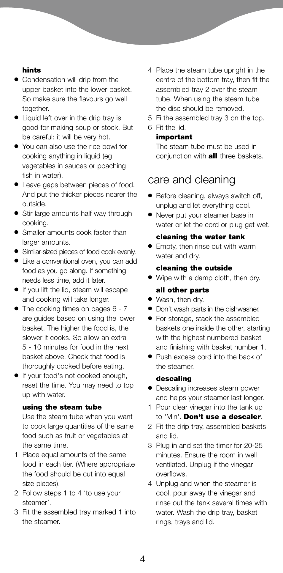 Care and cleaning | Kenwood FS560 User Manual | Page 7 / 115