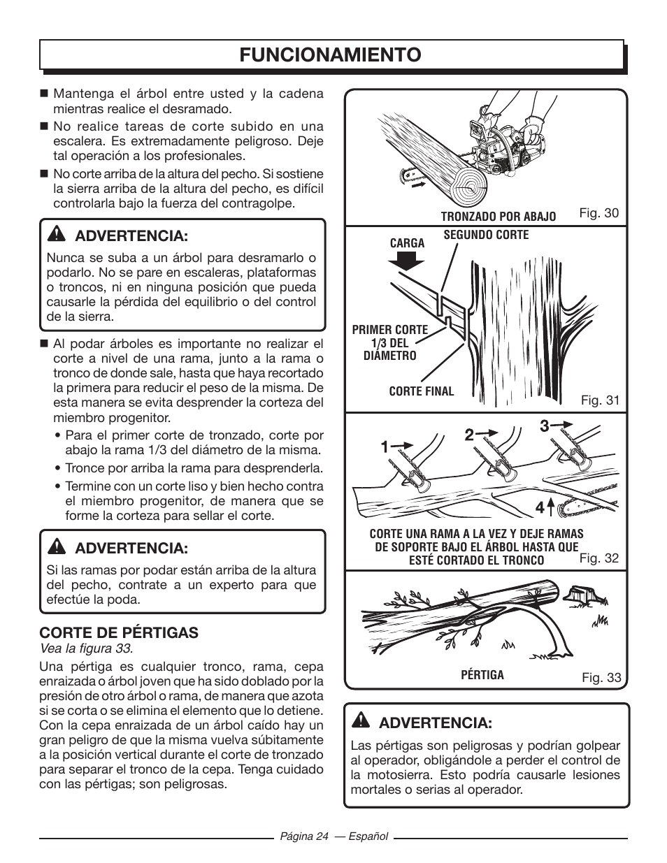 Funcionamiento | Homelite UT10519 User Manual | Page 102 / 120