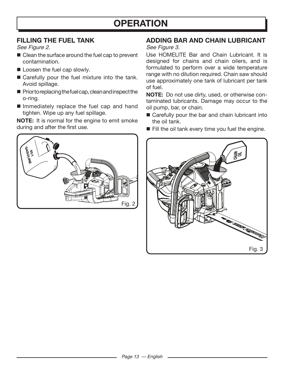 Operation | Homelite UT10519 User Manual | Page 13 / 120