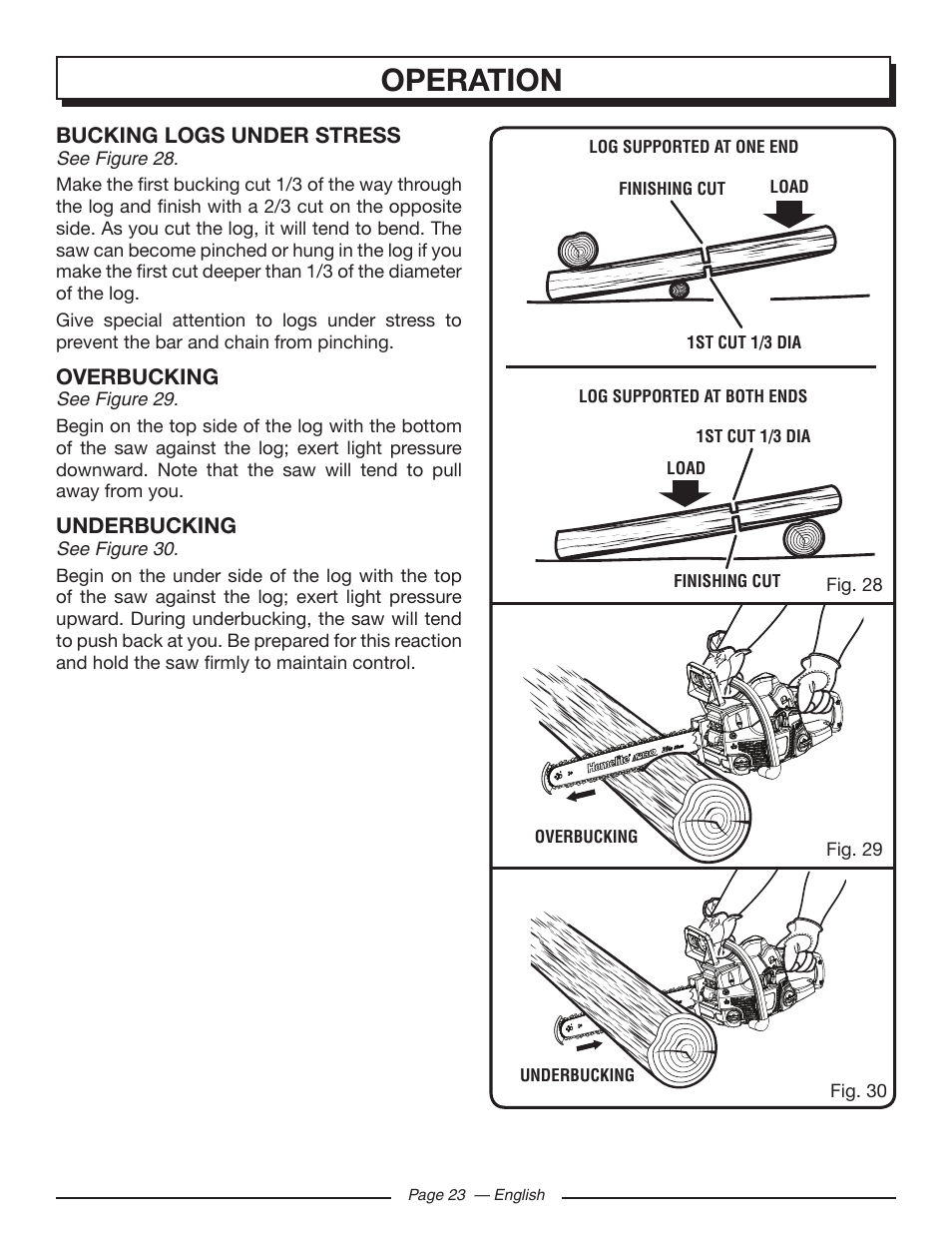 Operation | Homelite UT10519 User Manual | Page 23 / 120