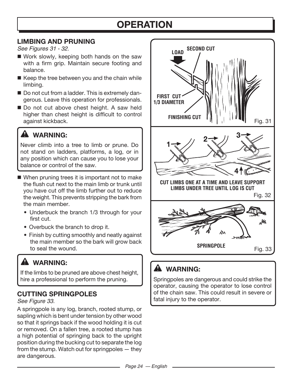 Operation | Homelite UT10519 User Manual | Page 24 / 120