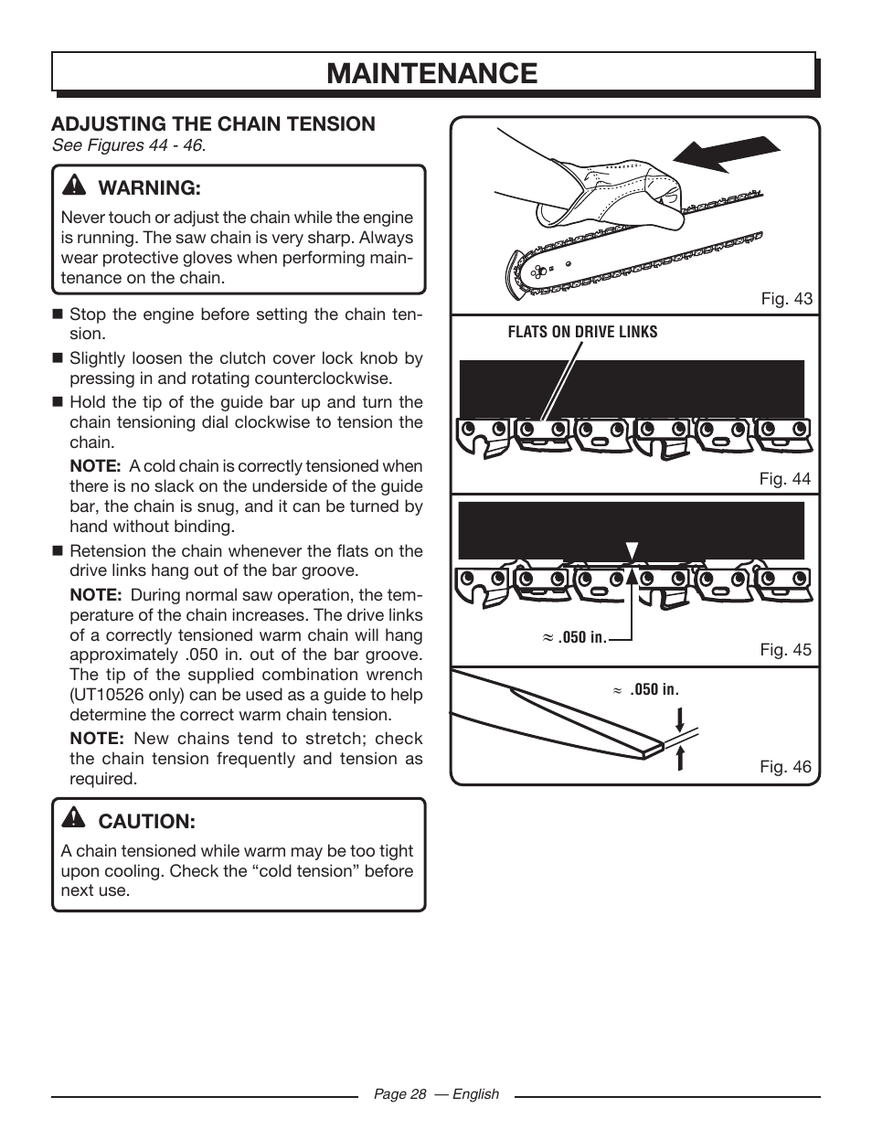 Maintenance | Homelite UT10519 User Manual | Page 28 / 120