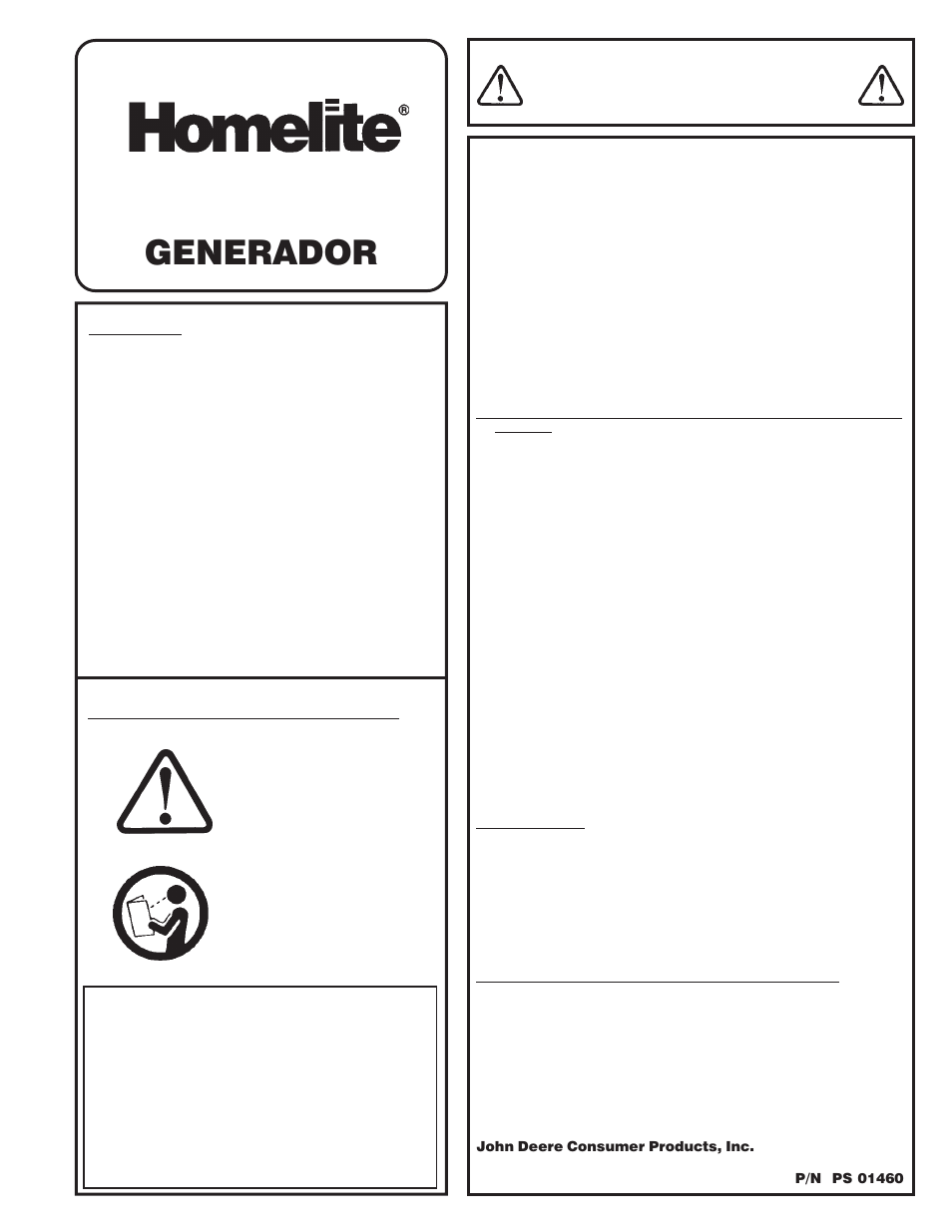 Generador, Manual de propietario | Homelite UT03697 C User Manual | Page 12 / 12