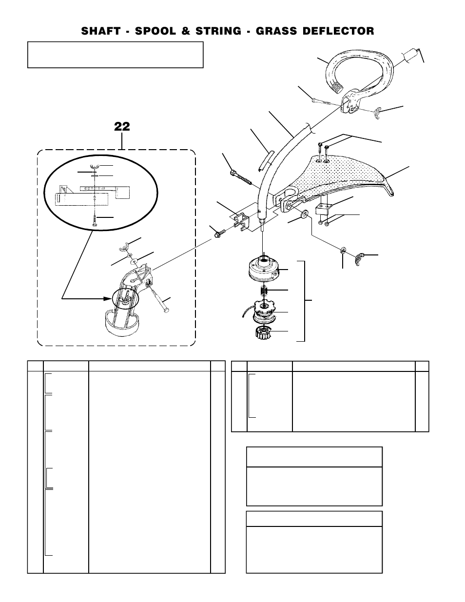 Shaft - spool & string - grass deflector | Homelite UT20729 User Manual | Page 10 / 18
